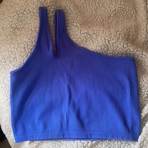 Aerie Offline Split One Shoulder Ribber Longline Bra Top